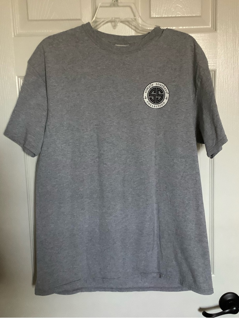 Simply Southern Gray Short Sleeve Tee with Soccer Graphic - Picture 6 of 8